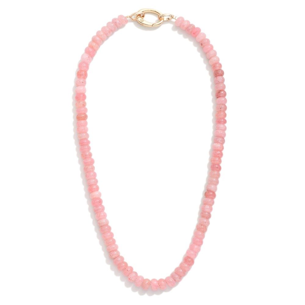Pink Candy Beaded Necklace
