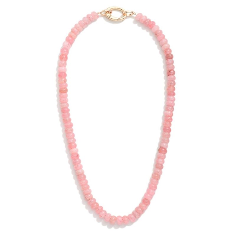 Pink Candy Beaded Necklace