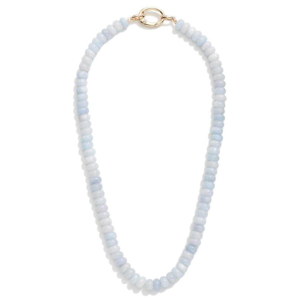 Light Blue Beaded Necklace