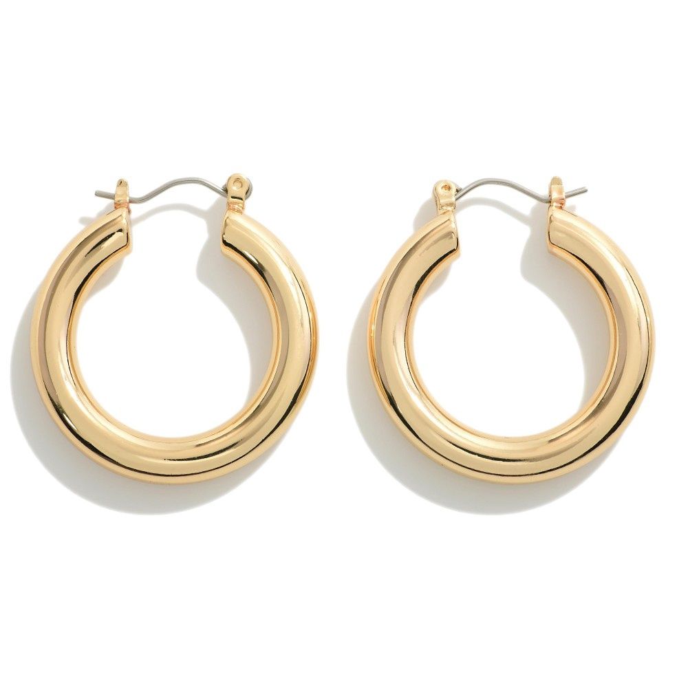 Thick Medium Gold Hoops