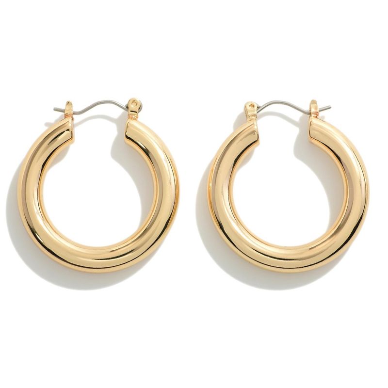 Thick Medium Gold Hoops