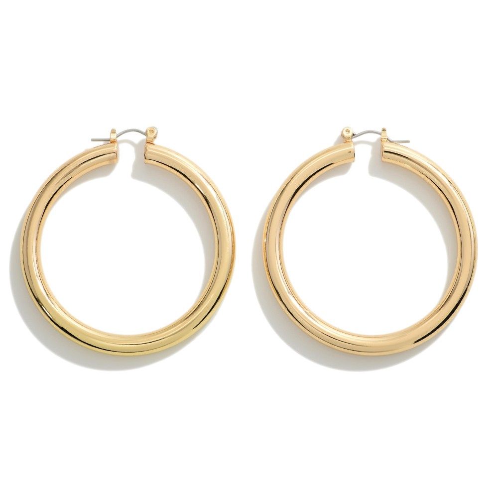Large Thin Gold Hoops