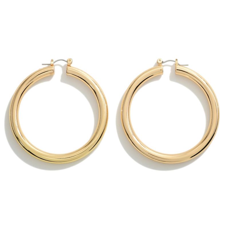 Large Thin Gold Hoops