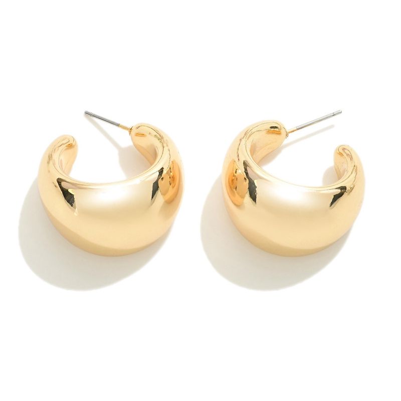 Tapered Chunky Gold Huggies