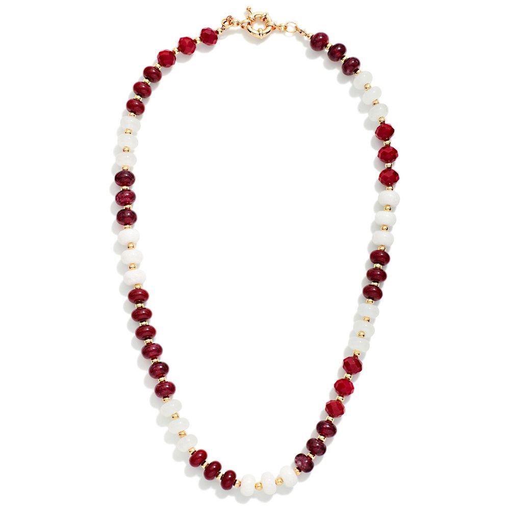Crimson Beaded Necklace