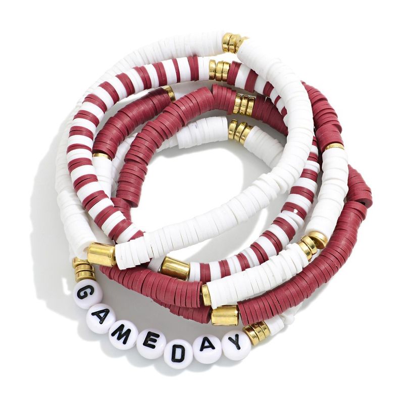 Crimson &amp; Gold Gameday Letters Stack