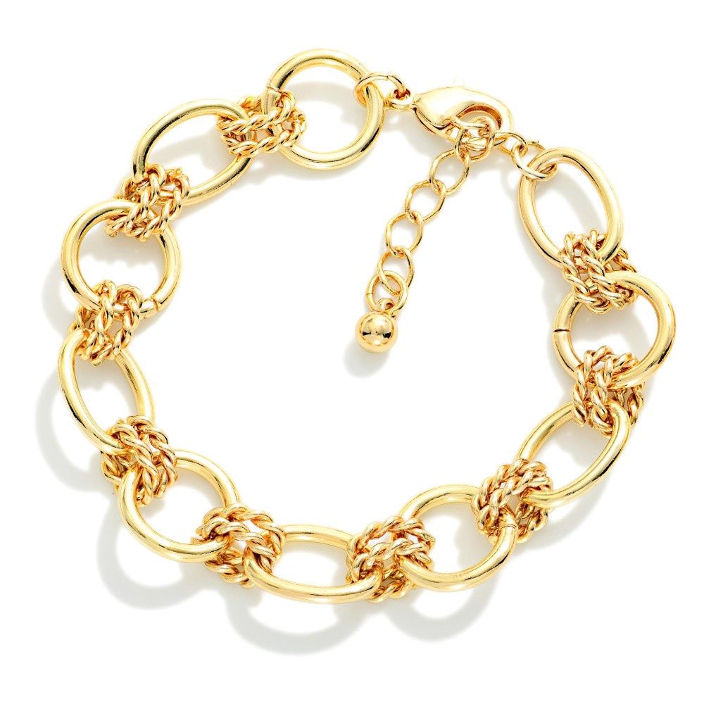Gold Oval Link Bracelet