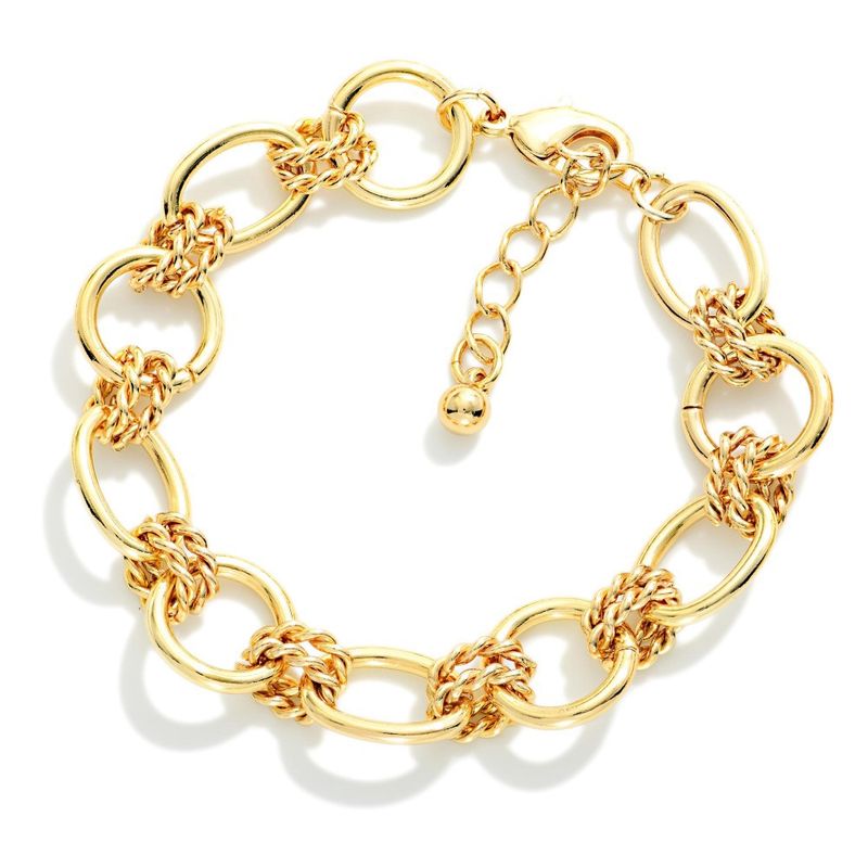 Gold Oval Link Bracelet
