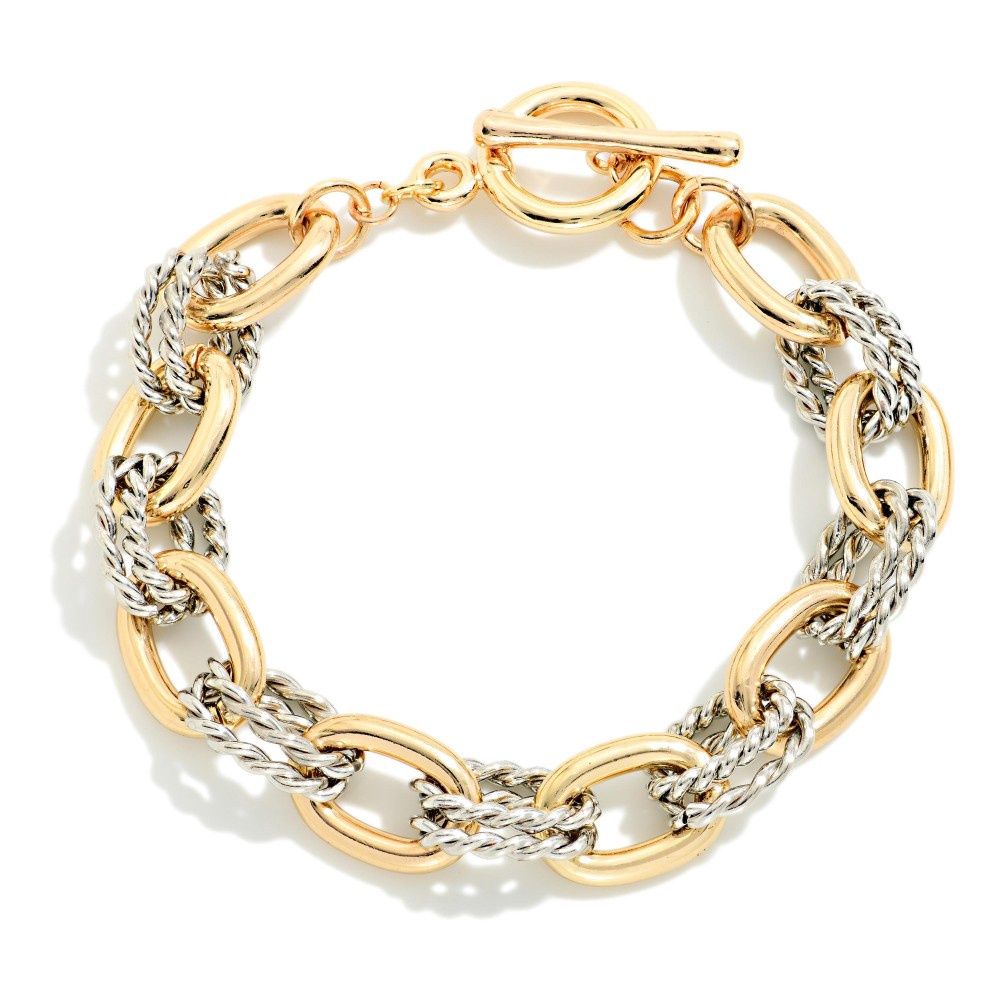 Two Tone Link Bracelet
