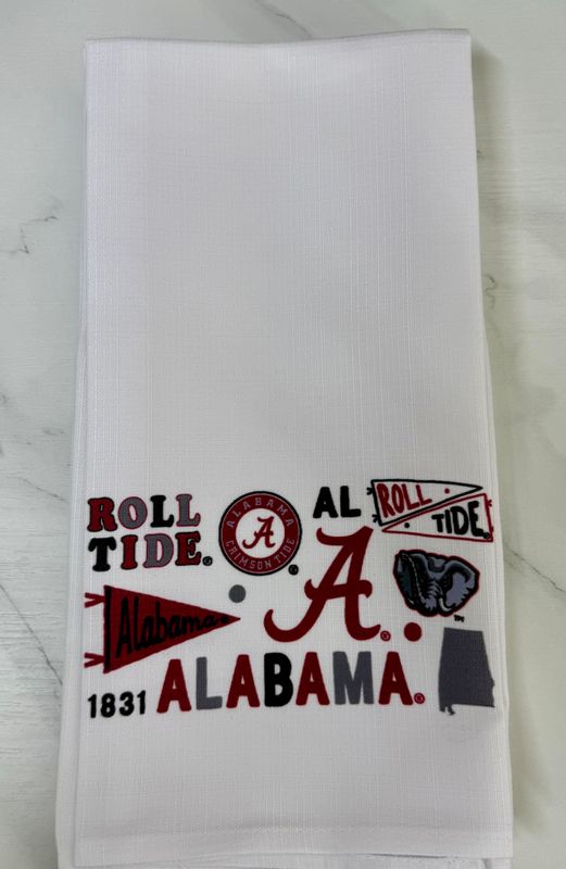 Alabama Collegiate Cluster Tea Towel