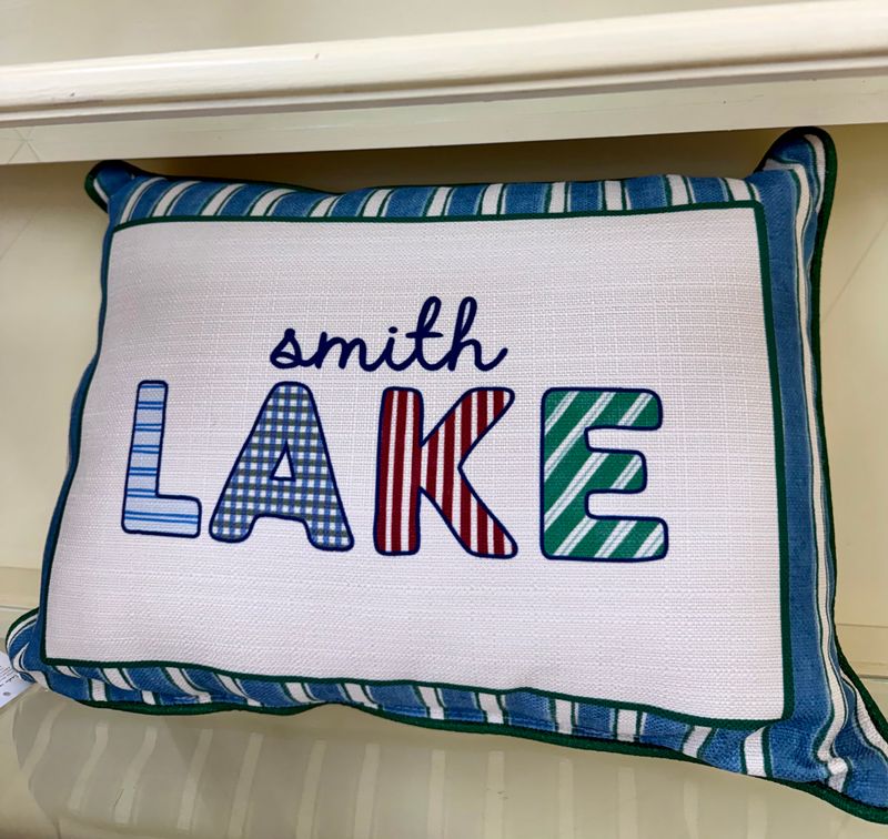 Patchwork Smith Lake Piped Pillow