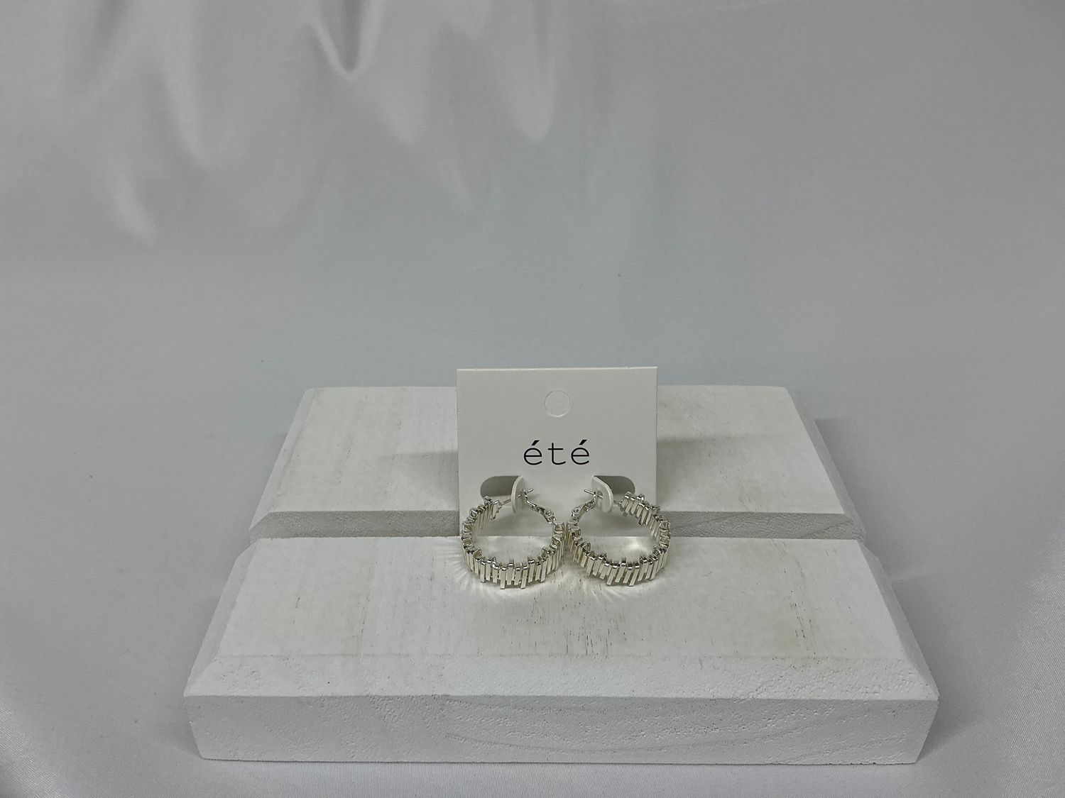 Silver ZigZag Hoop Earrings