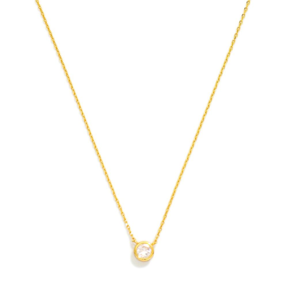 Gold Diamond on Chain Necklace