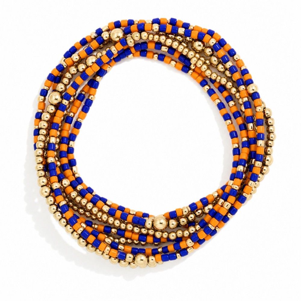 Orange &amp; Blue Gameday Bracelet Stack