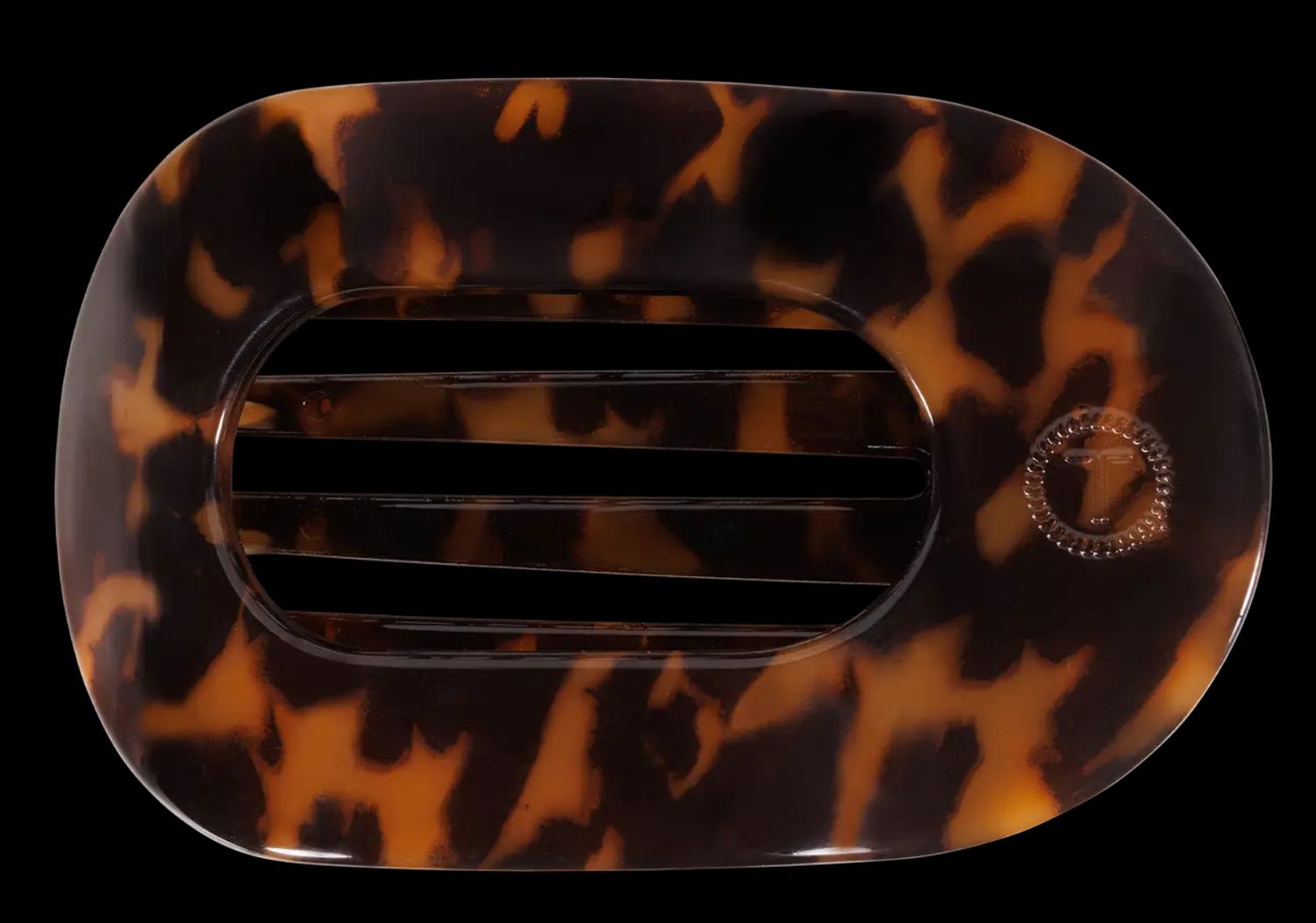 Tortoise - Medium Round Flat Clip