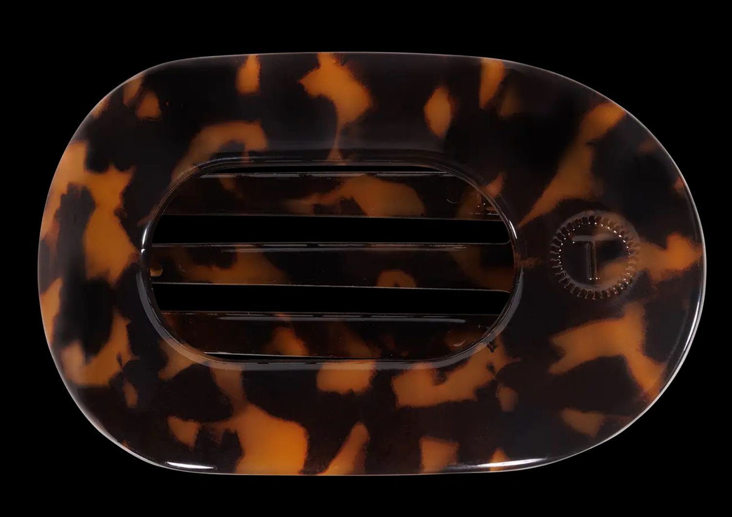 Tortoise - Small Round Flat Clip