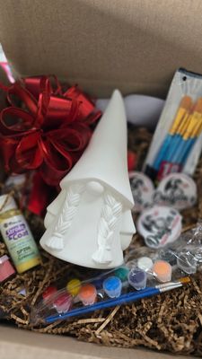 Paint your own pottery gift kit upgrades