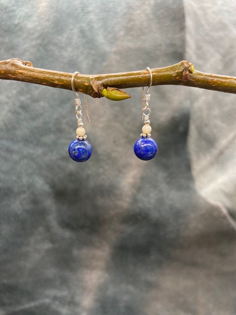 8mm Denim Lapis Dangle