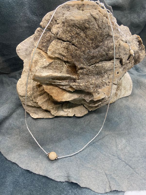 8mm Ivory Bead Single Necklace