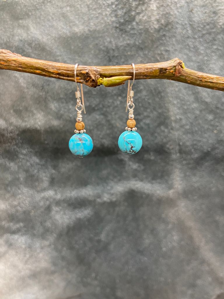 6mm Turquoise Bead Dangle