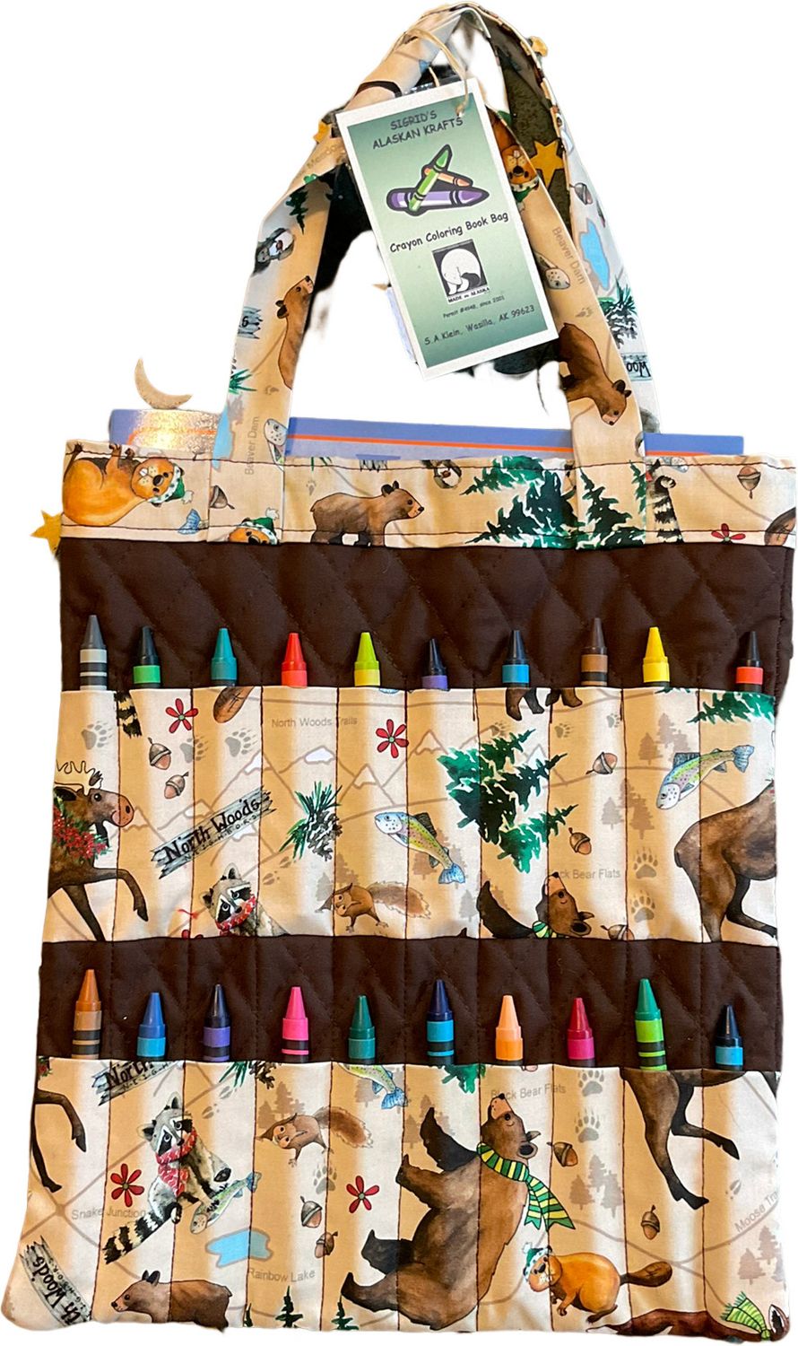 Crayon Coloring Book Bag