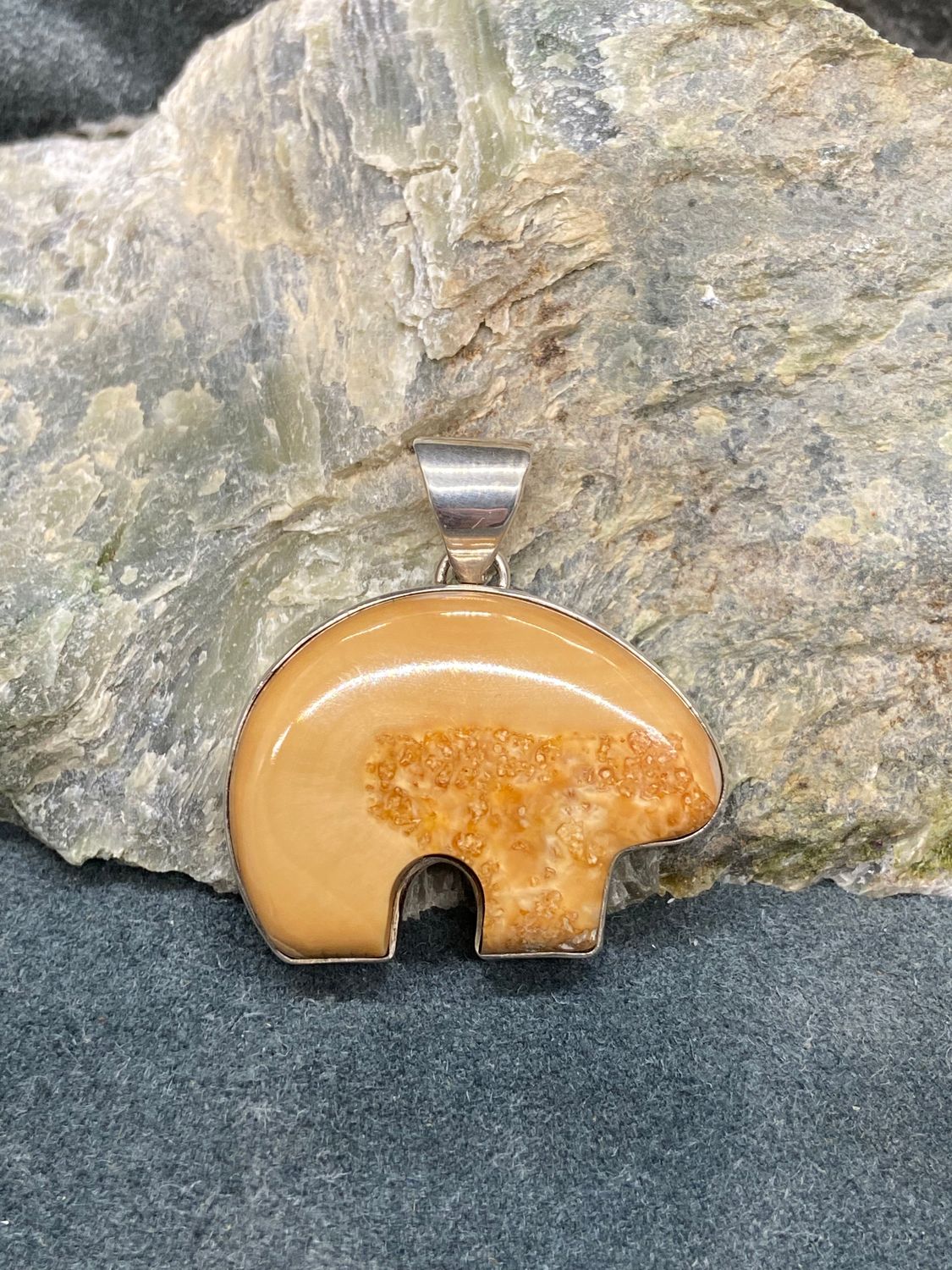 Walrus Ivory Spirit Bear Pendant
