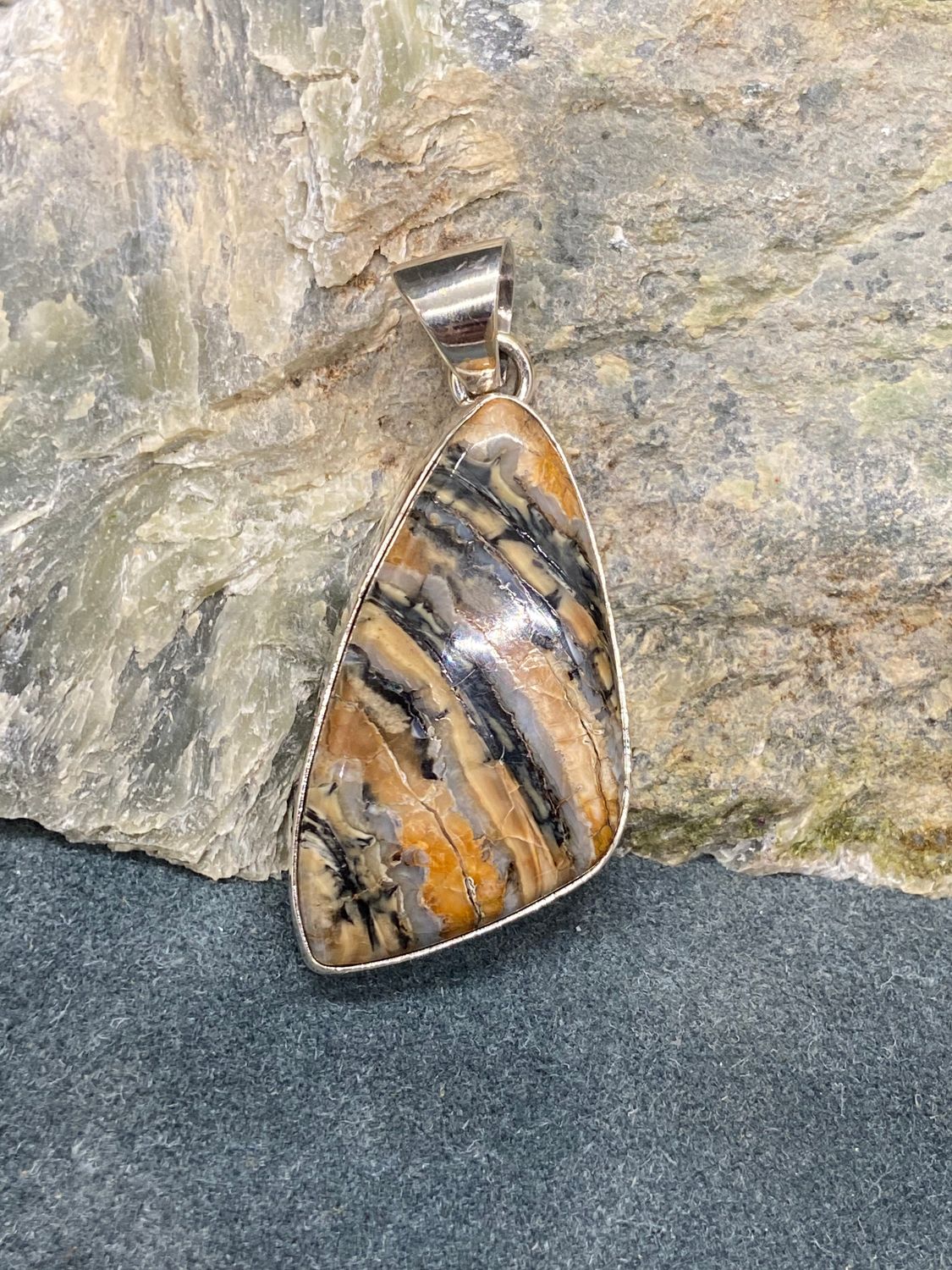 Mammoth Tooth Abstract Pendant