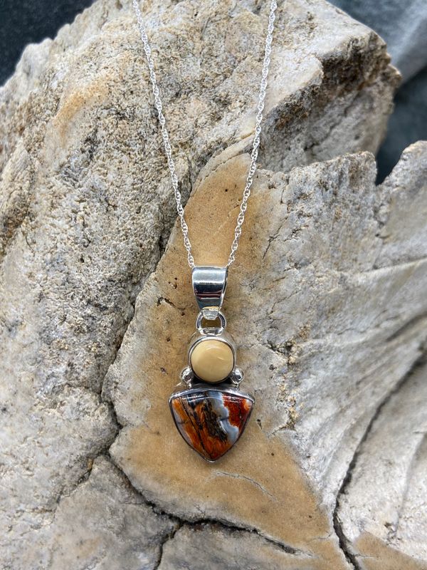 Mammoth Tooth &amp; Fossil Walrus Ivory Necklace