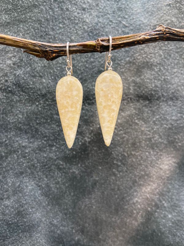 Fossilized Walrus Ivory Earrings