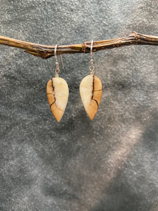 Fossilized Walrus Ivory Earrings