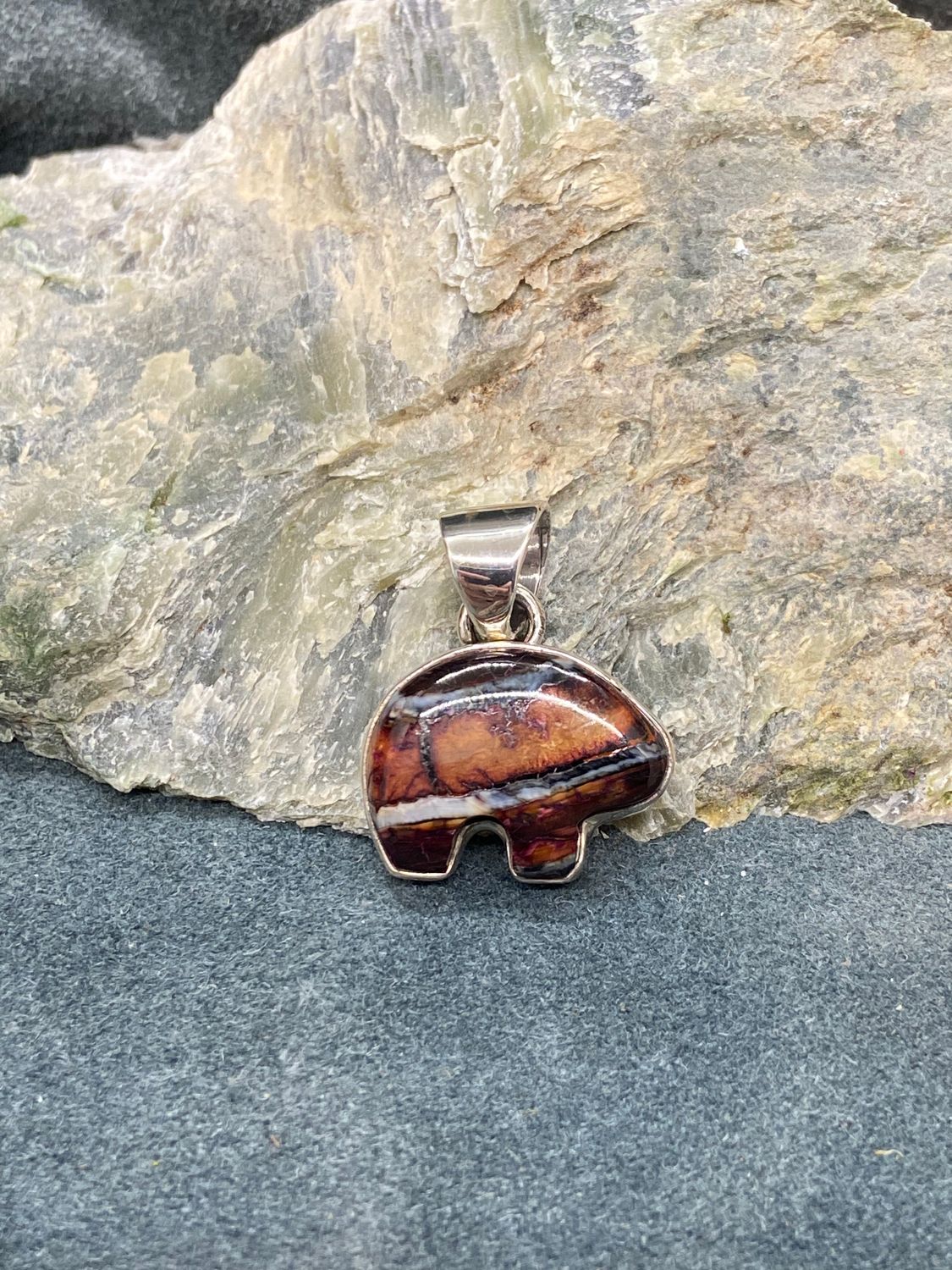 Mammoth Tooth Spirit Bear Pendant