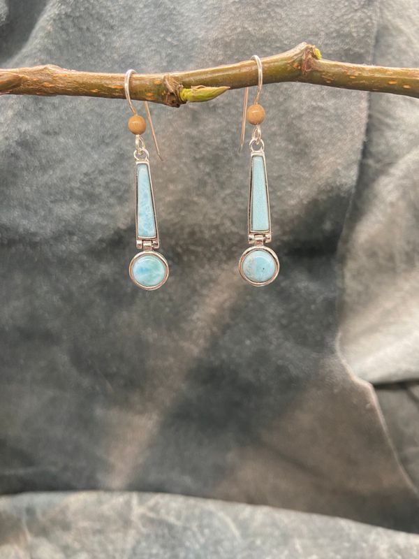 Larimar Mix Geo Earrings