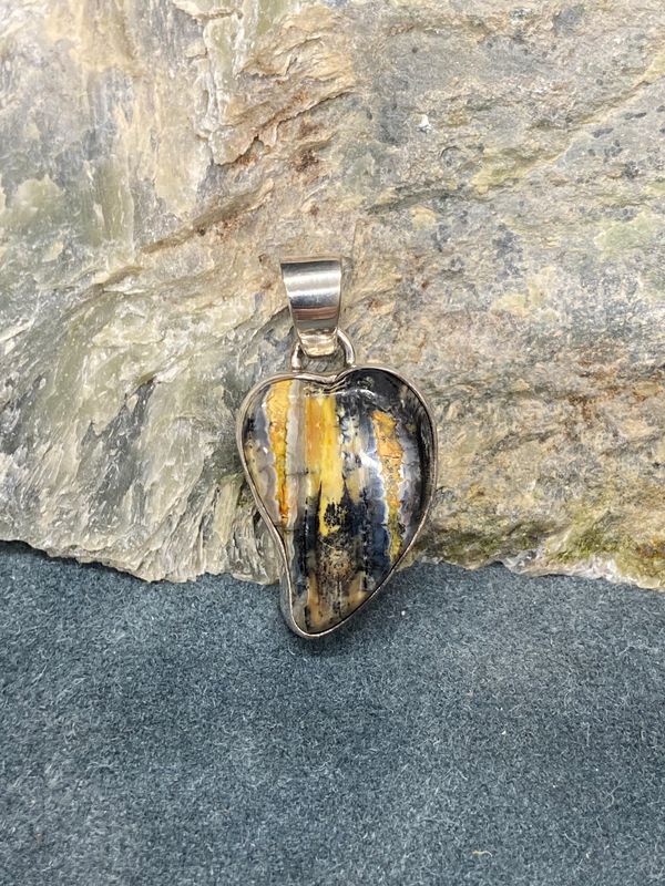 Mammoth Tooth Heart Pendant
