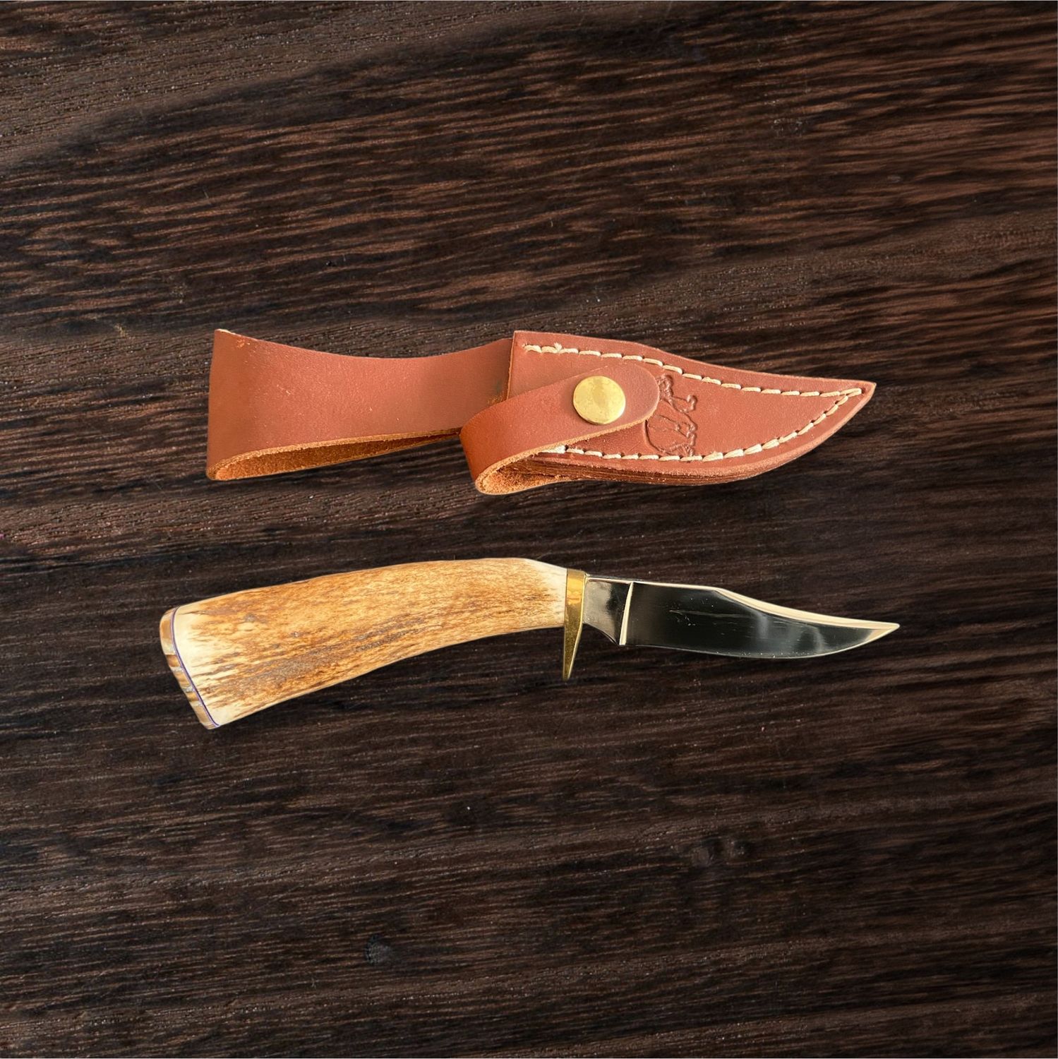 Bob Merry Moose Antler &amp; Mammoth Tooth Clip Point 4
