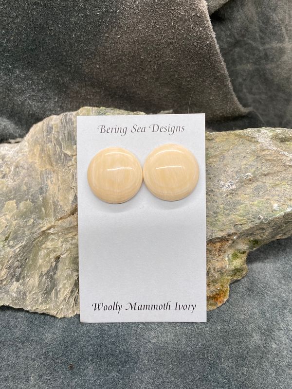 Walrus Ivory Stud Earrings