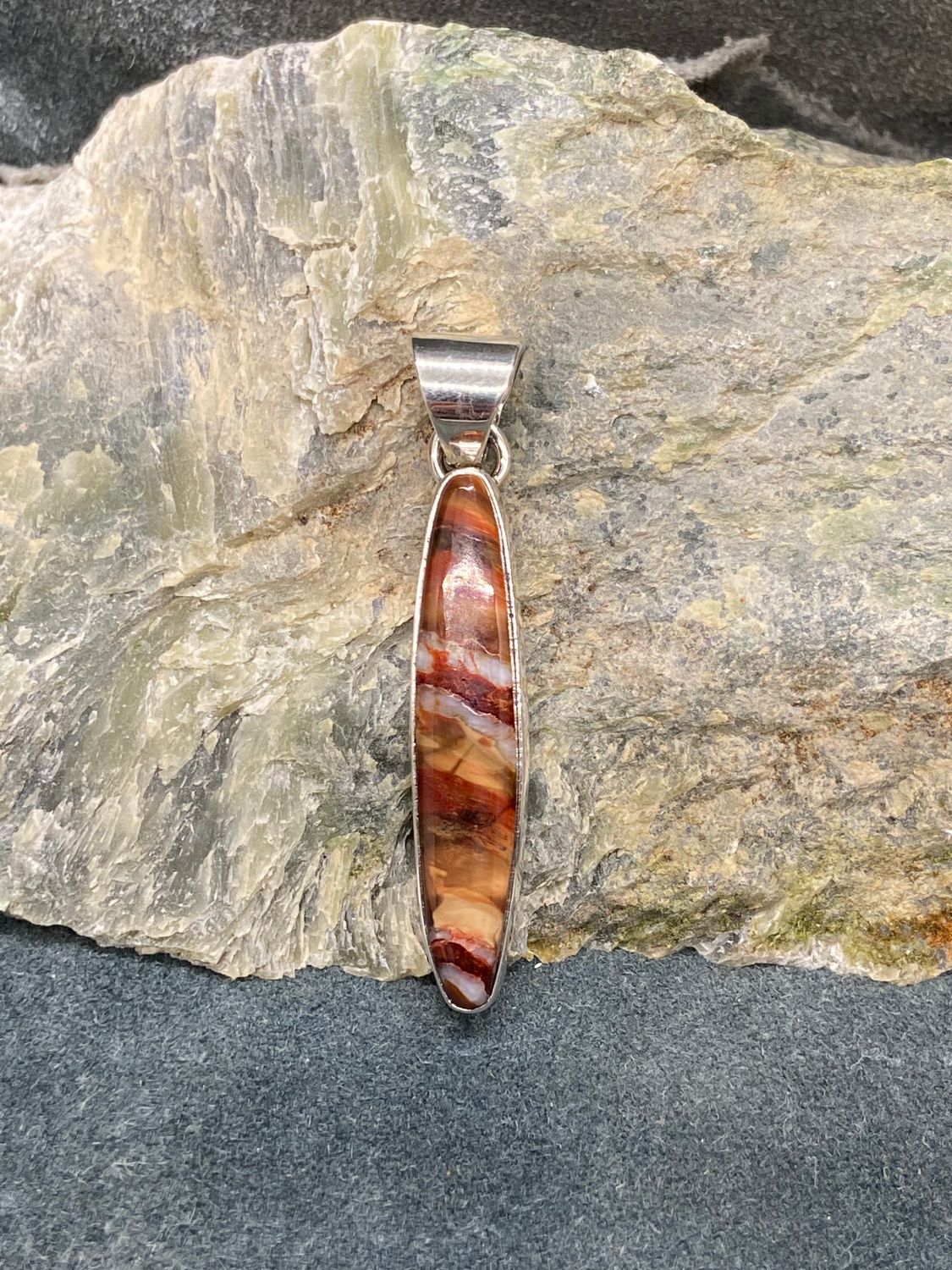 Mammoth Tooth Elongated Oval Pendant