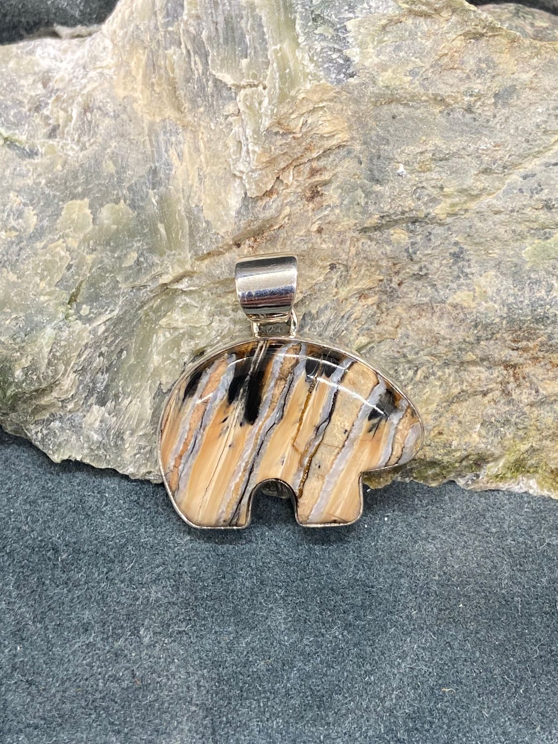 Mammoth Tooth Spirit Bear Pendant