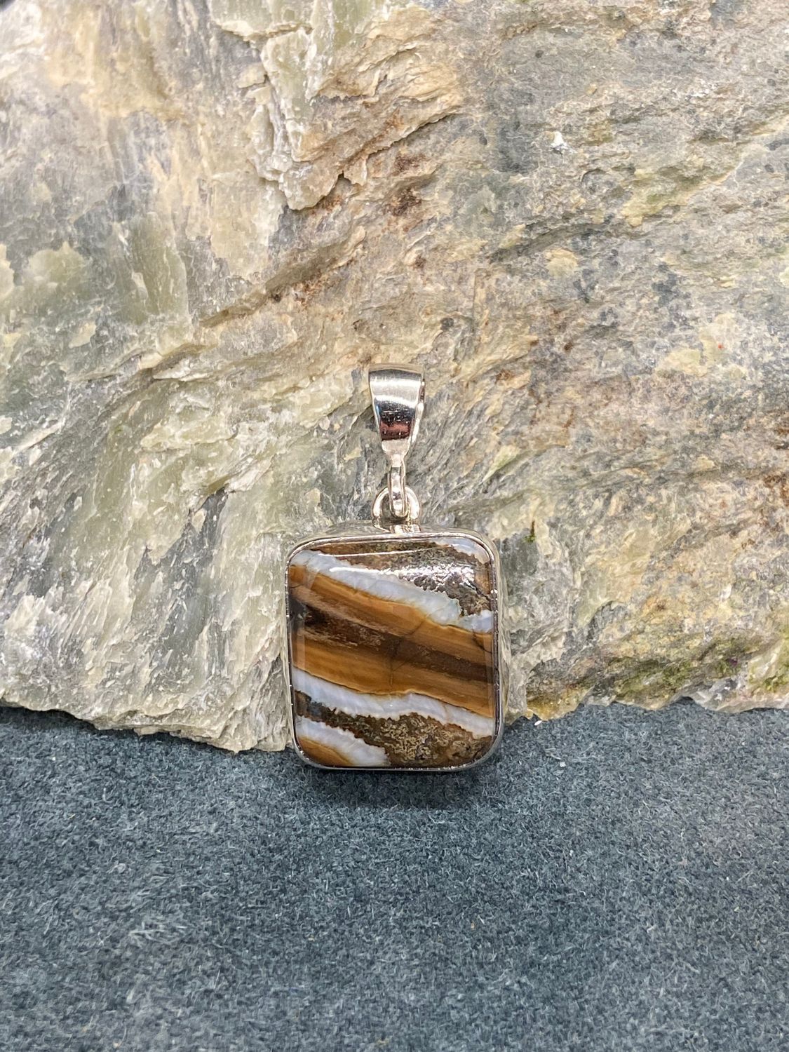 Mammoth Tooth Square Pendant