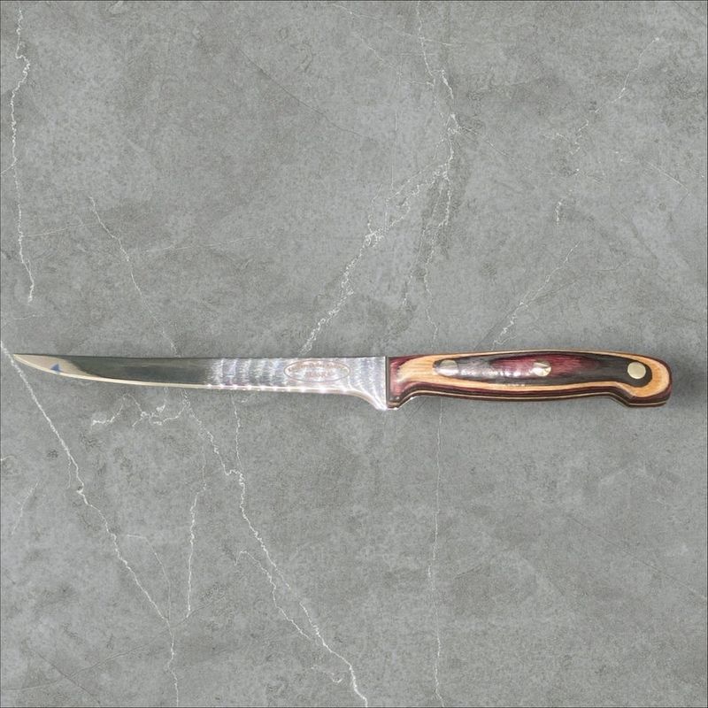 Kachemak Bay Knife Co. Fillet: Maroon, Black &amp; White 