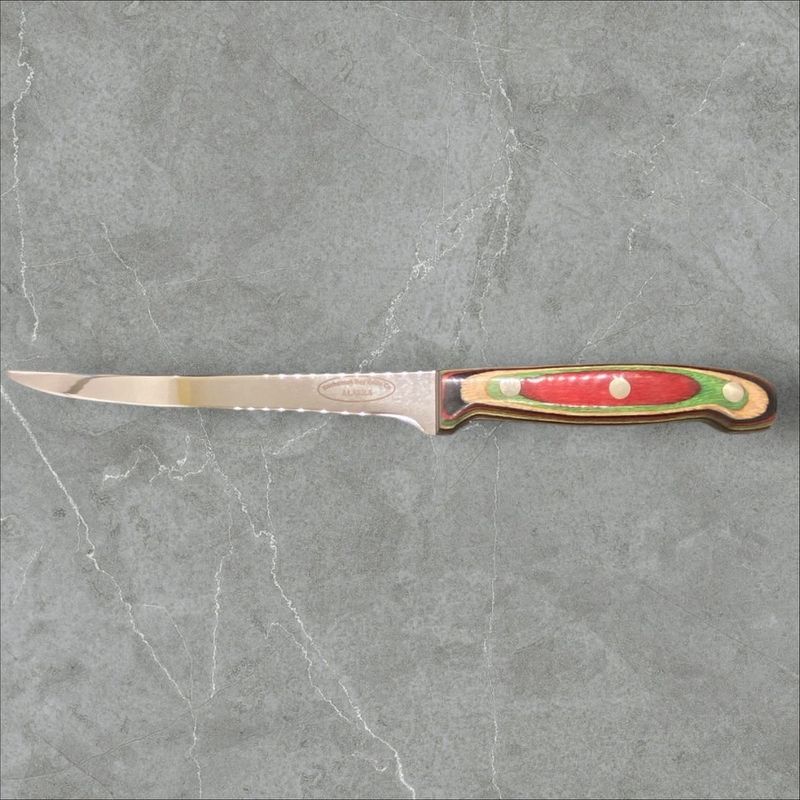 Kachemak Bay Knife Co. Fillet: Red &amp; Green 