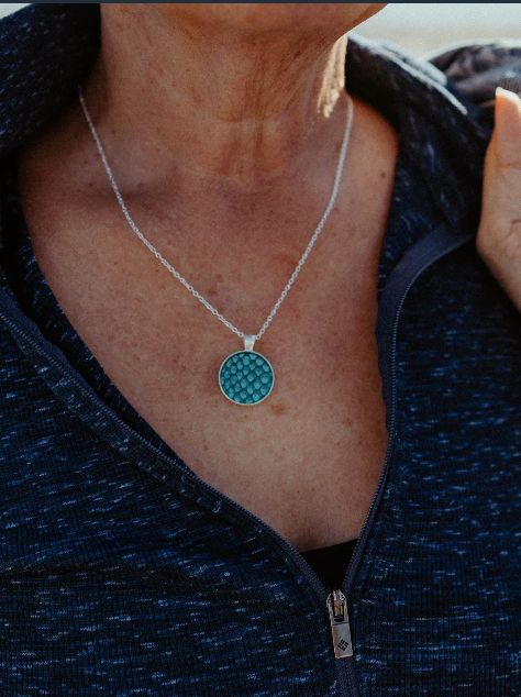 Beyond Ocean Leather Small Round Necklace