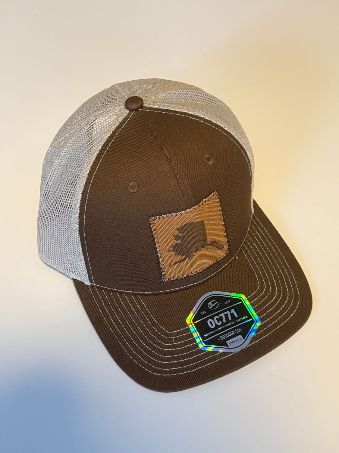 State Canvas Patch Trucker , Color: OC771 BRN/KHAKI