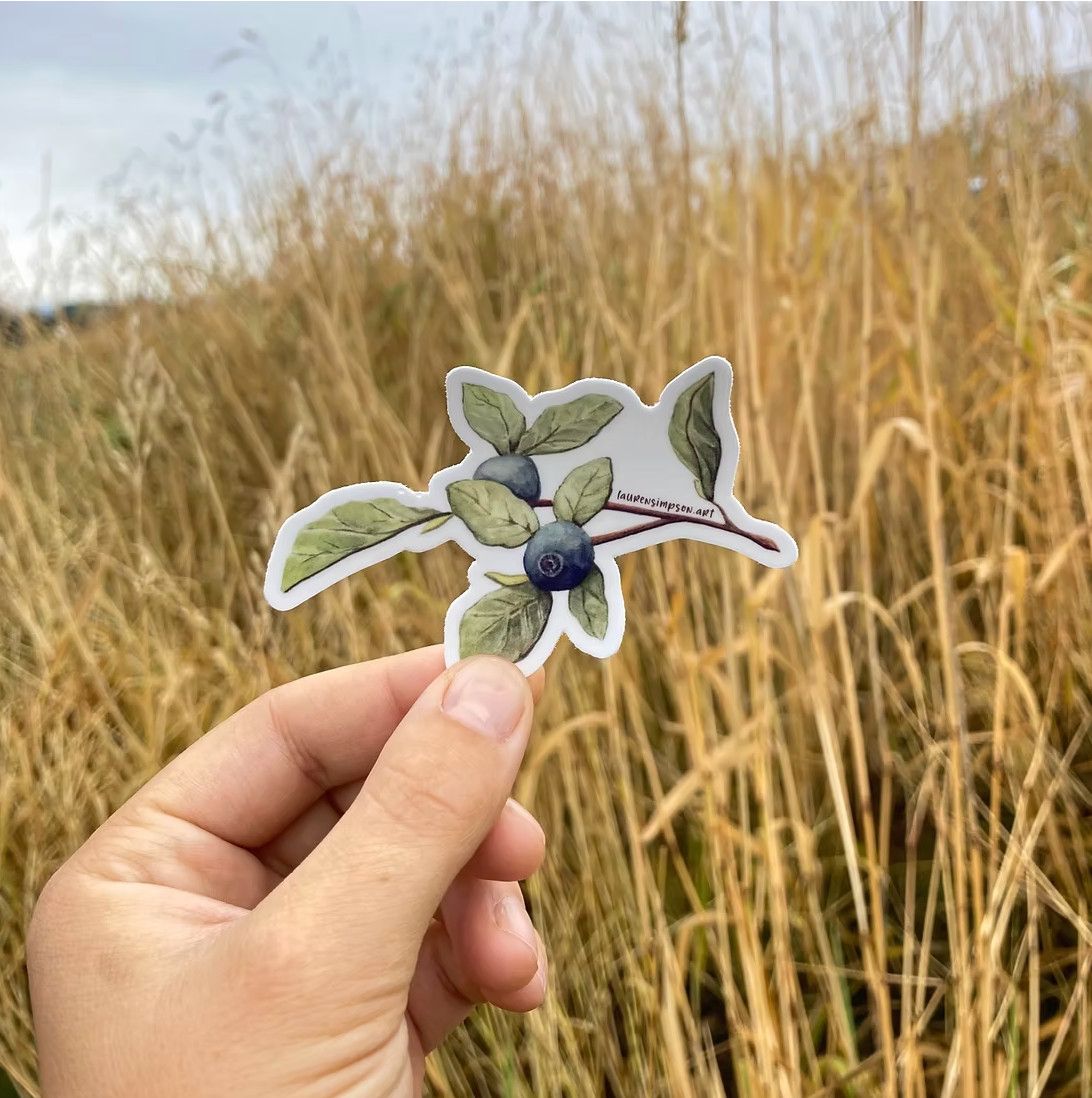 Lauren Simpson Stickers, Color: Highbush Blueberry