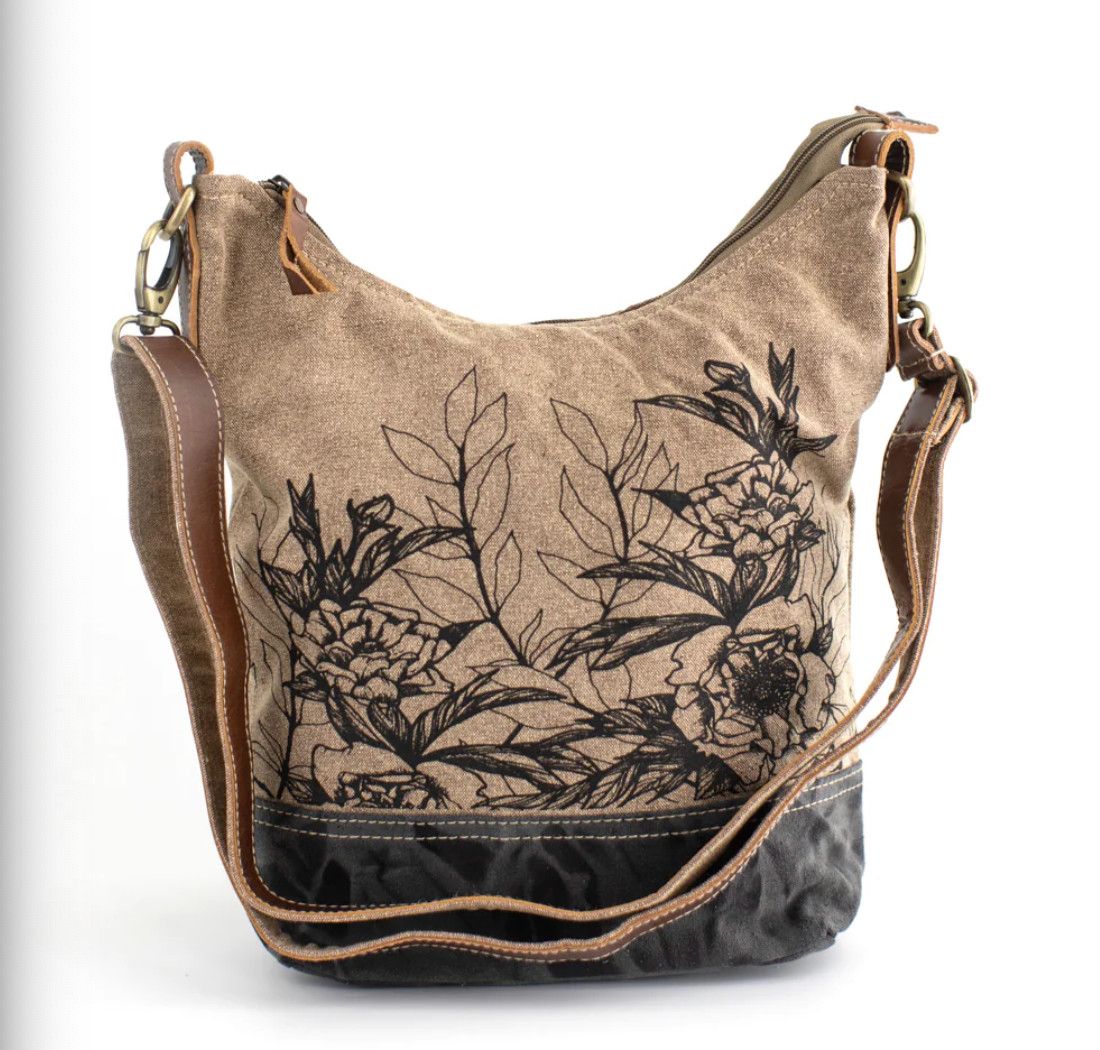 Peony -  Medium Canvas Hobo