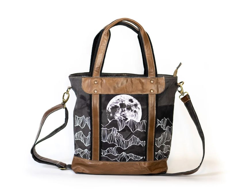 Moonrise Recycled Canvas Crossbody Tote