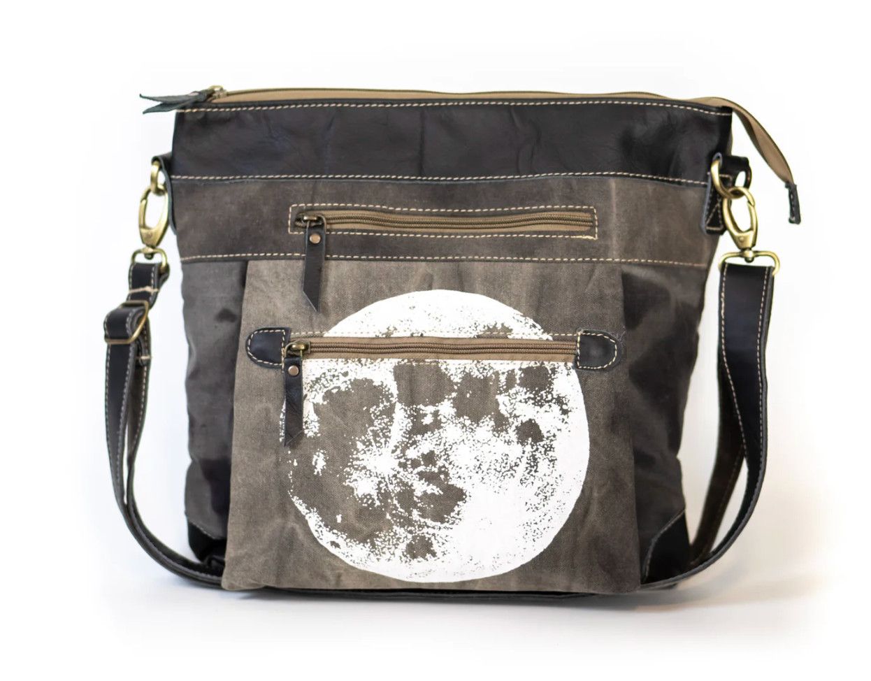 Full Moon Recycled Canvas Messenger