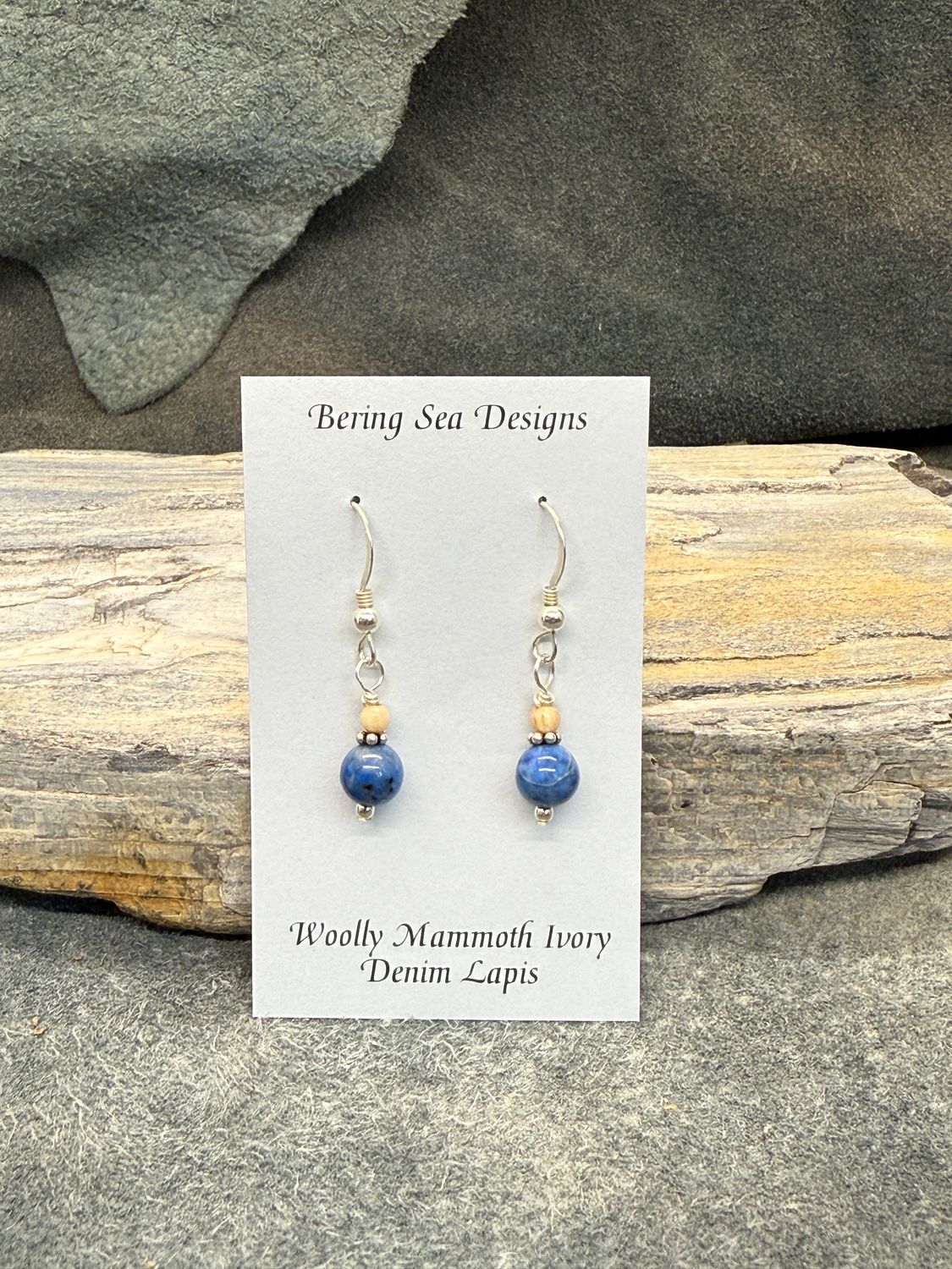 5mm Denim Lapis Single Bead Drop