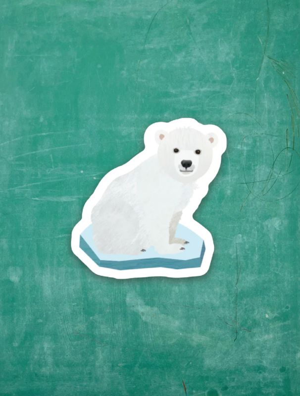 Tiny Viny Sticker Polar Bear Cub