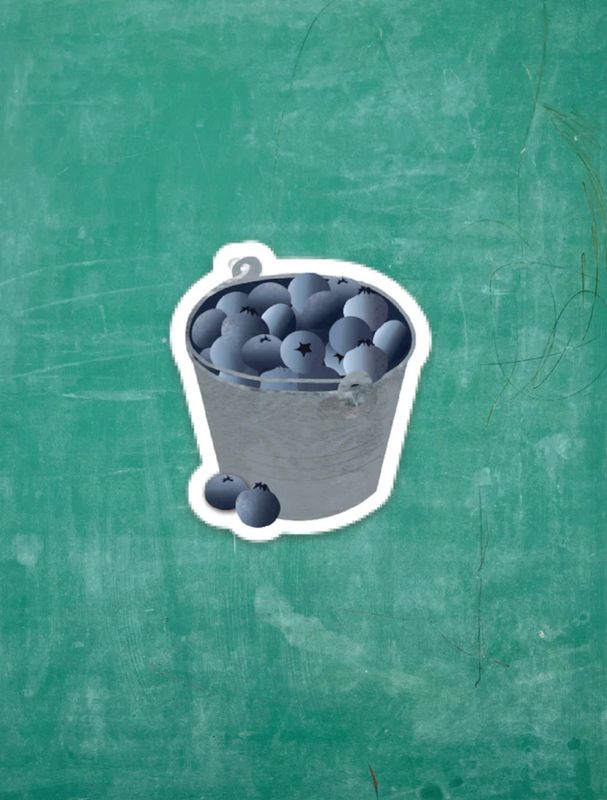 Tiny Viny Sticker Blueberries