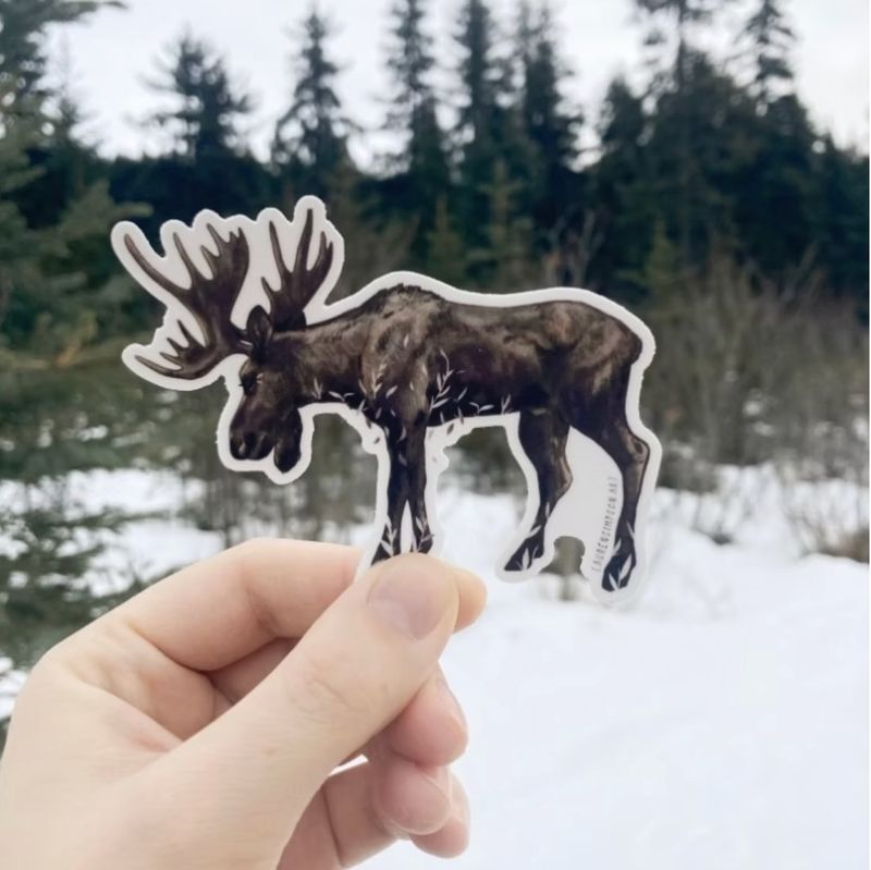 Lauren Simpson Stickers Willow Moose